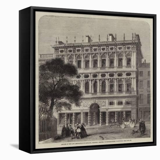 Offices of the Life Association of Scotland, Recently Erected, in Princes-Street, Edinburgh-Charles Landelle-Framed Premier Image Canvas