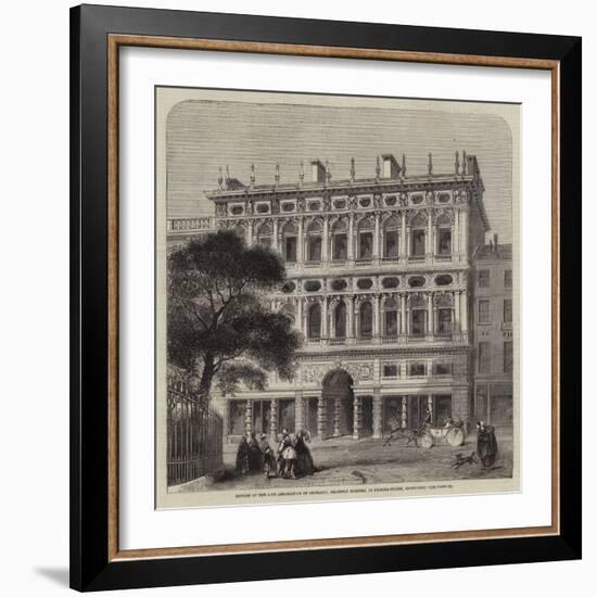 Offices of the Life Association of Scotland, Recently Erected, in Princes-Street, Edinburgh-Charles Landelle-Framed Giclee Print