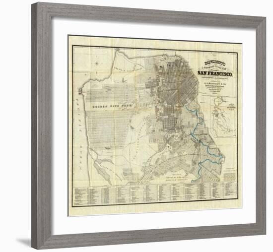 Official Guide Map of City and County of San Francisco, c.1873-A^ L^ Bancroft-Framed Art Print