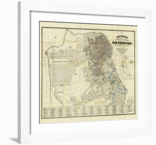 Official Guide Map of City and County of San Francisco, c.1873-A^ L^ Bancroft-Framed Art Print