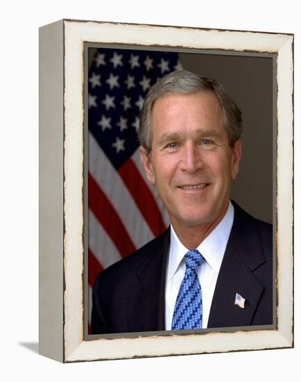 Official Photograph Portrait of US President George W. Bush. 2003-null-Framed Stretched Canvas