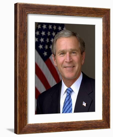 Official Photograph Portrait of US President George W. Bush. 2003-null-Framed Photo