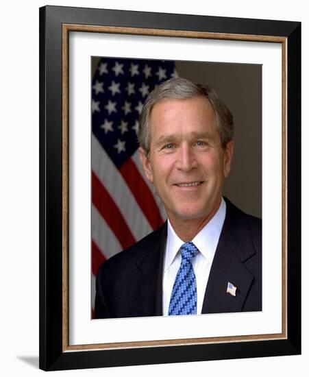 Official Photograph Portrait of US President George W. Bush. 2003-null-Framed Photo