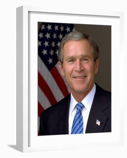 Official Photograph Portrait of US President George W. Bush. 2003-null-Framed Photo