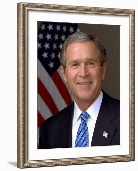 Official Photograph Portrait of US President George W. Bush. 2003-null-Framed Photo