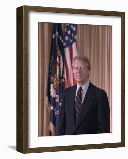 Official Portrait of President Jimmy Carter, Ca. 1977-1980-null-Framed Photo