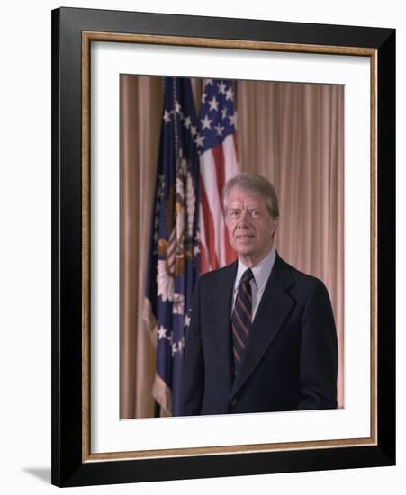 Official Portrait of President Jimmy Carter, Ca. 1977-1980-null-Framed Photo