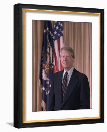 Official Portrait of President Jimmy Carter, Ca. 1977-1980-null-Framed Photo