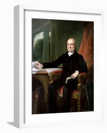 Official Portrait of President John Quincy Adams by George P.A. Healy, 1858-George Peter Alexander Healy-Framed Giclee Print