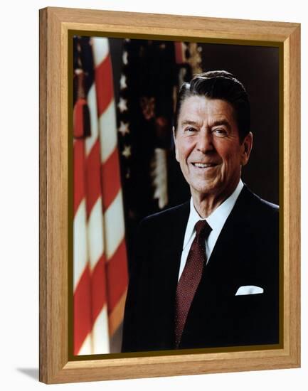Official Portrait of President Reagan Taken on February 7 1981. Po-Usp-Reagan_Na-12-0060M-null-Framed Stretched Canvas