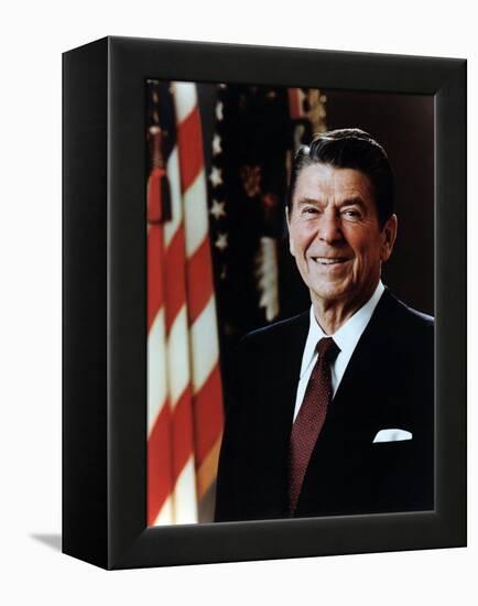 Official Portrait of President Reagan Taken on February 7 1981. Po-Usp-Reagan_Na-12-0060M-null-Framed Stretched Canvas
