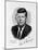 Official White House Portrait John Fitzgerald Kennedy 35th American President-null-Mounted Photographic Print