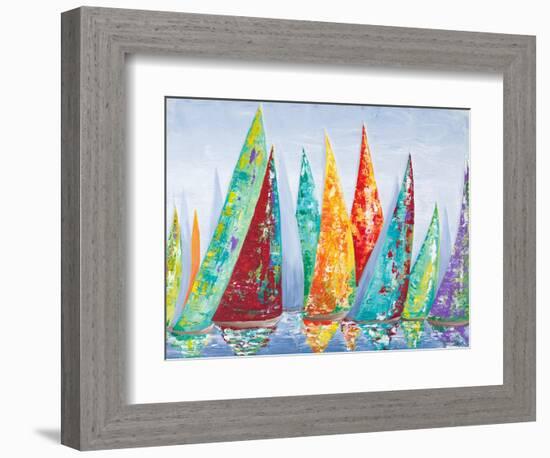 Offshore Sailboat Race-Gina Ritter-Framed Art Print