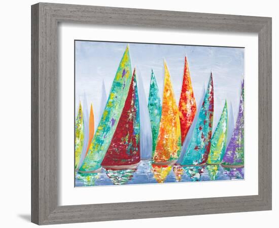 Offshore Sailboat Race-Gina Ritter-Framed Art Print