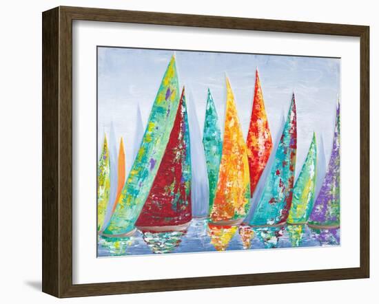 Offshore Sailboat Race-Gina Ritter-Framed Art Print