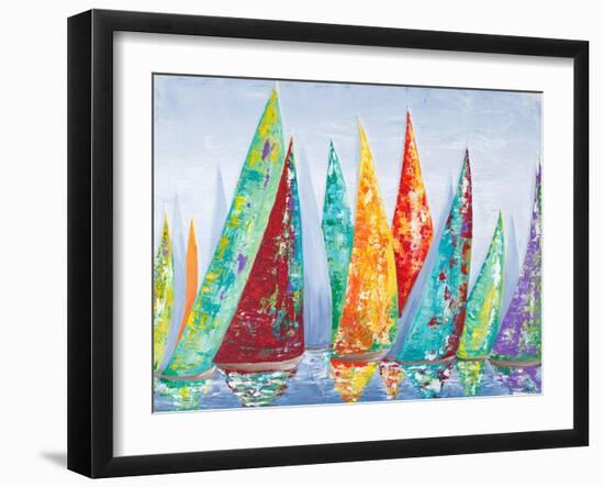 Offshore Sailboat Race-Gina Ritter-Framed Art Print