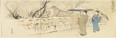 Dragonfly and a Pumpkin Blossom-Ogata Gekko-Framed Giclee Print