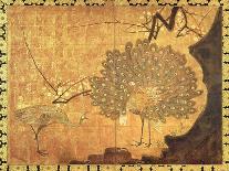 Six-Panel Screen Depicting Cranes, Edo Period-Ogata Korin-Giclee Print