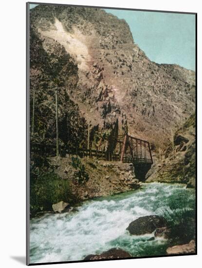 Ogden Canyon, Utah, View of the First Bridge-Lantern Press-Mounted Art Print