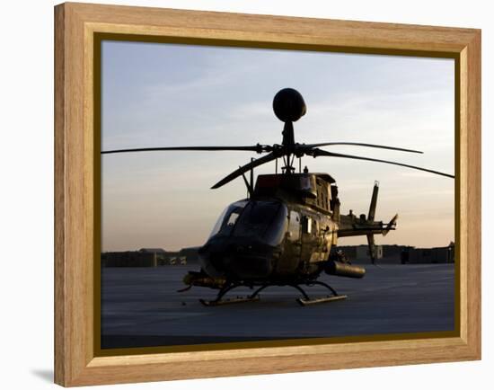 OH-58D Kiowa During Sunset-Stocktrek Images-Framed Premier Image Canvas