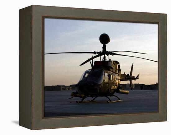 OH-58D Kiowa During Sunset-Stocktrek Images-Framed Premier Image Canvas