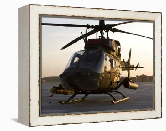 OH-58D Kiowa During Sunset-Stocktrek Images-Framed Premier Image Canvas