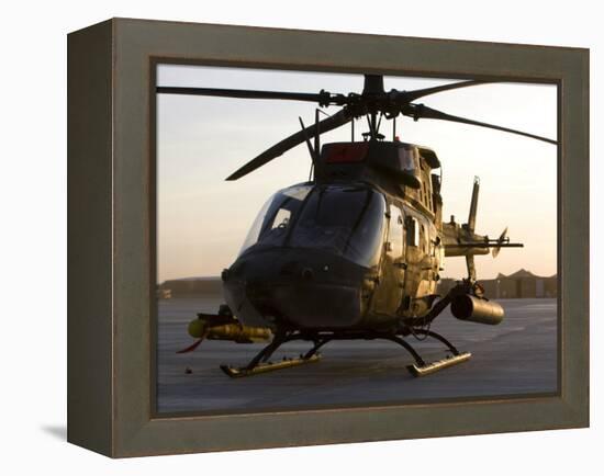 OH-58D Kiowa During Sunset-Stocktrek Images-Framed Premier Image Canvas