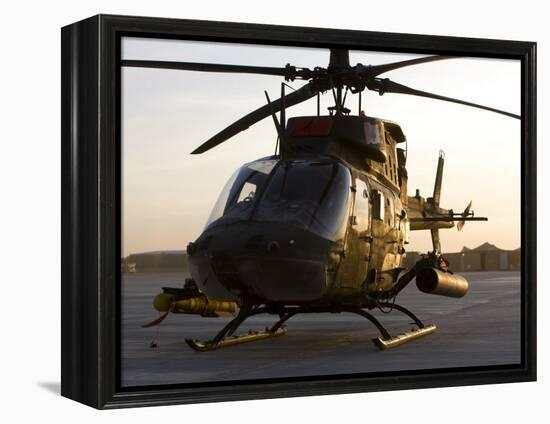 OH-58D Kiowa During Sunset-Stocktrek Images-Framed Premier Image Canvas