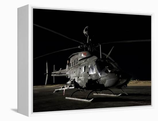 OH-58D Kiowa Sits on its Pad at Night-Stocktrek Images-Framed Premier Image Canvas