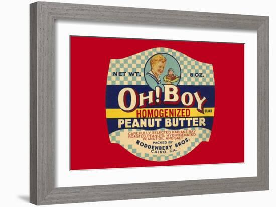 Oh! Boy Homogenized Peanut Butter-null-Framed Art Print