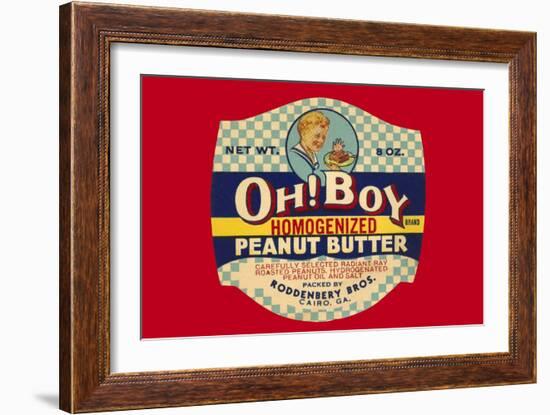 Oh! Boy Homogenized Peanut Butter-null-Framed Art Print