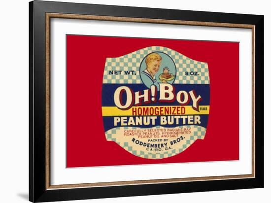 Oh! Boy Homogenized Peanut Butter-null-Framed Art Print