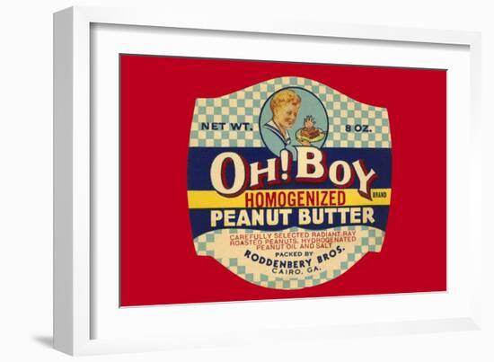 Oh! Boy Homogenized Peanut Butter-null-Framed Art Print
