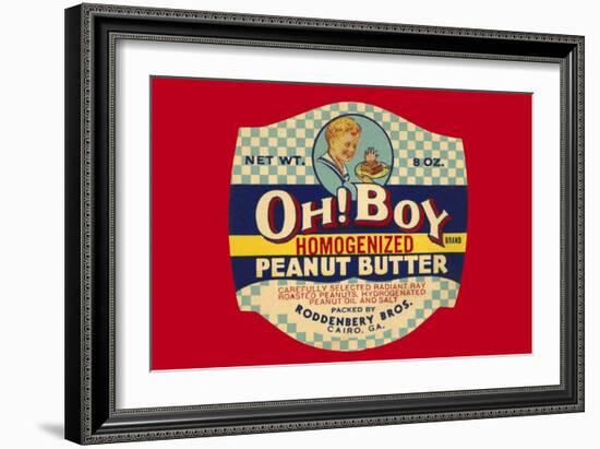 Oh! Boy Homogenized Peanut Butter-null-Framed Art Print