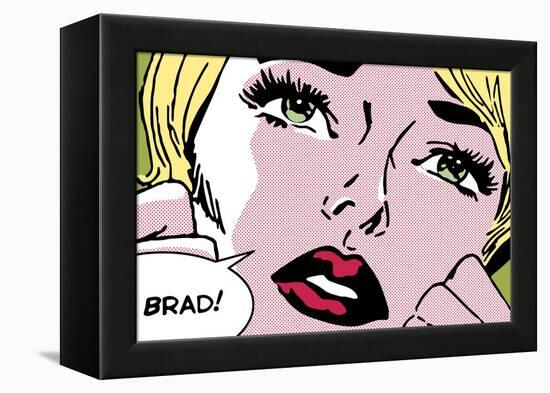 Oh Brad !-Sheila B.-Framed Stretched Canvas