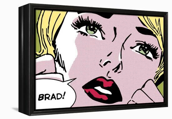 Oh Brad !-Sheila B.-Framed Stretched Canvas