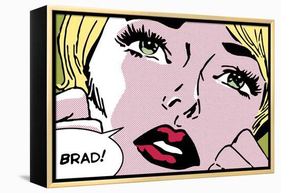 Oh Brad !-Sheila B.-Framed Stretched Canvas