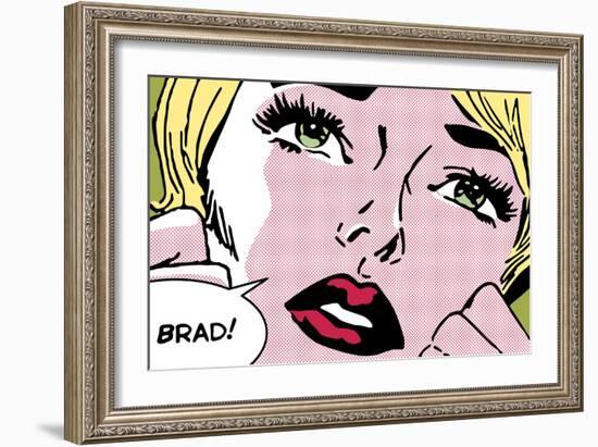 Oh Brad !-Sheila B.-Framed Art Print