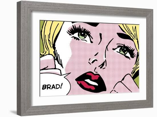 Oh Brad !-Sheila B.-Framed Art Print