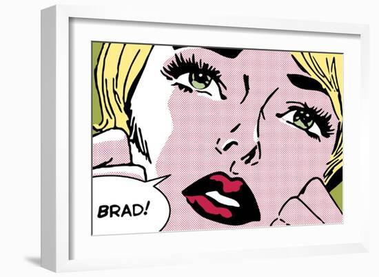 Oh Brad !-Sheila B.-Framed Art Print