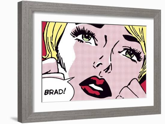 Oh Brad !-Sheila B.-Framed Art Print