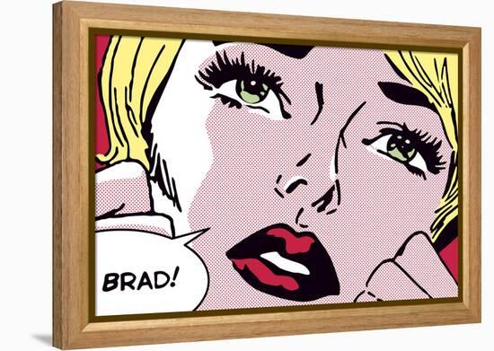 Oh Brad !-Sheila B.-Framed Stretched Canvas