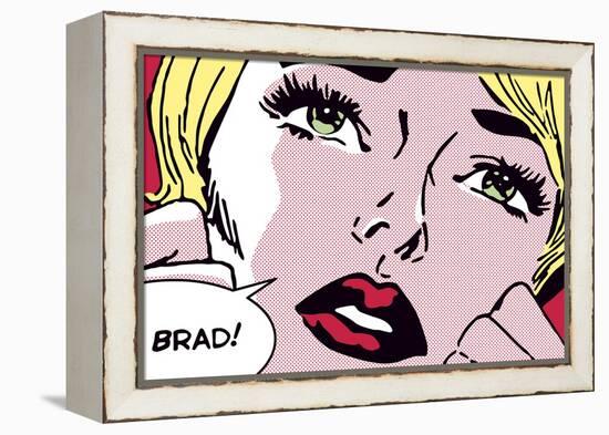 Oh Brad !-Sheila B.-Framed Stretched Canvas
