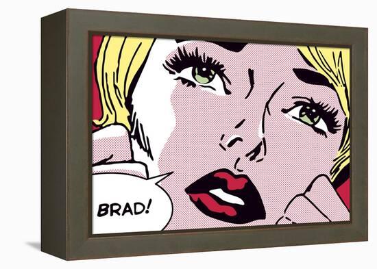 Oh Brad !-Sheila B.-Framed Stretched Canvas