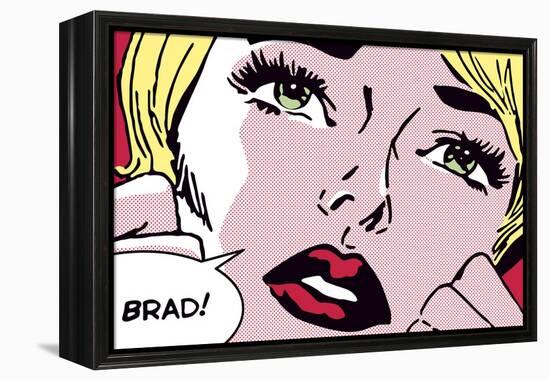 Oh Brad !-Sheila B.-Framed Stretched Canvas