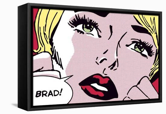 Oh Brad !-Sheila B.-Framed Stretched Canvas