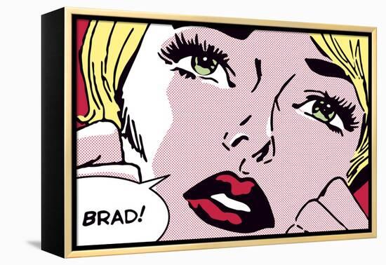 Oh Brad !-Sheila B.-Framed Stretched Canvas