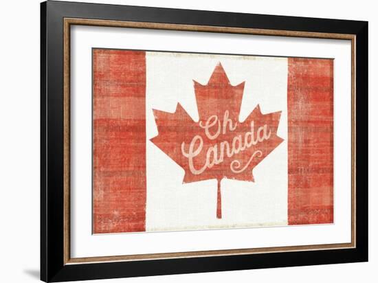 Oh Canada Flag-Sue Schlabach-Framed Art Print