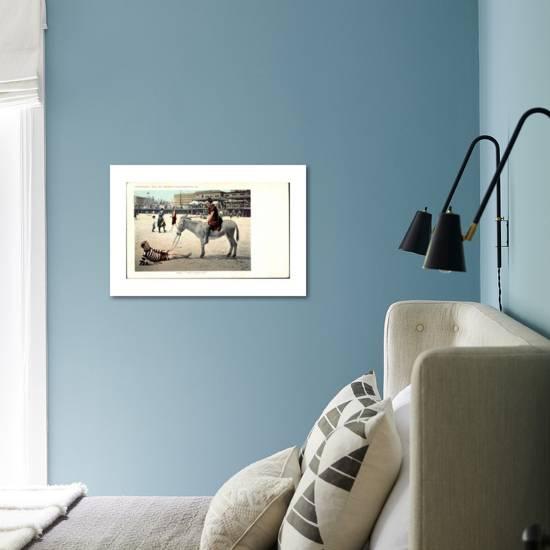 Oh Come Off Mann In Streifenhemd Frau Reitet Esel Strand Usa Giclee Print Art Com