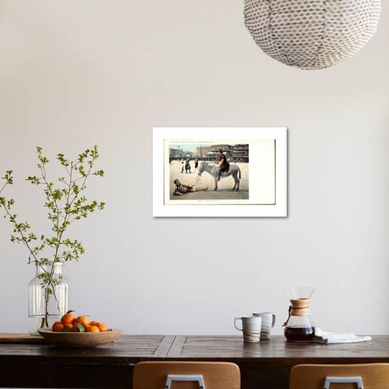 Oh Come Off Mann In Streifenhemd Frau Reitet Esel Strand Usa Giclee Print Art Com